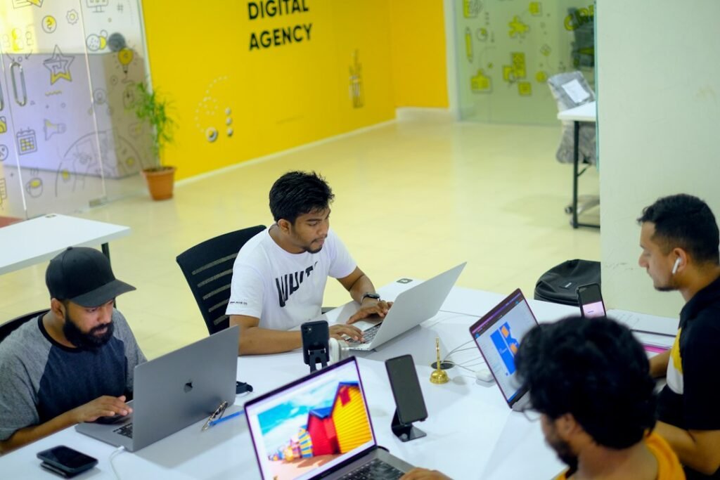 Indian digital marketing agency team collaborating on business strategy